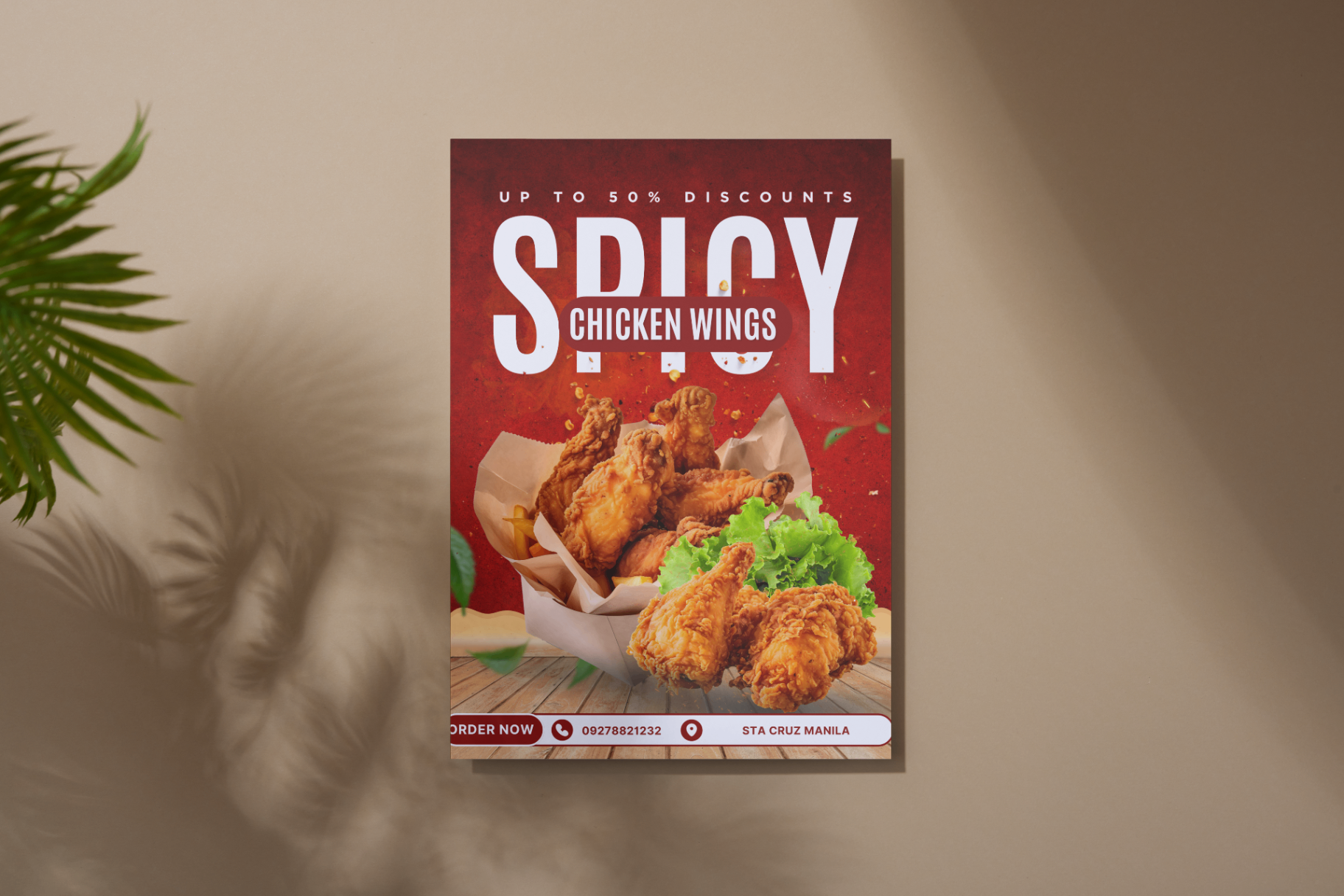 Spicy Chicken Wings Poster