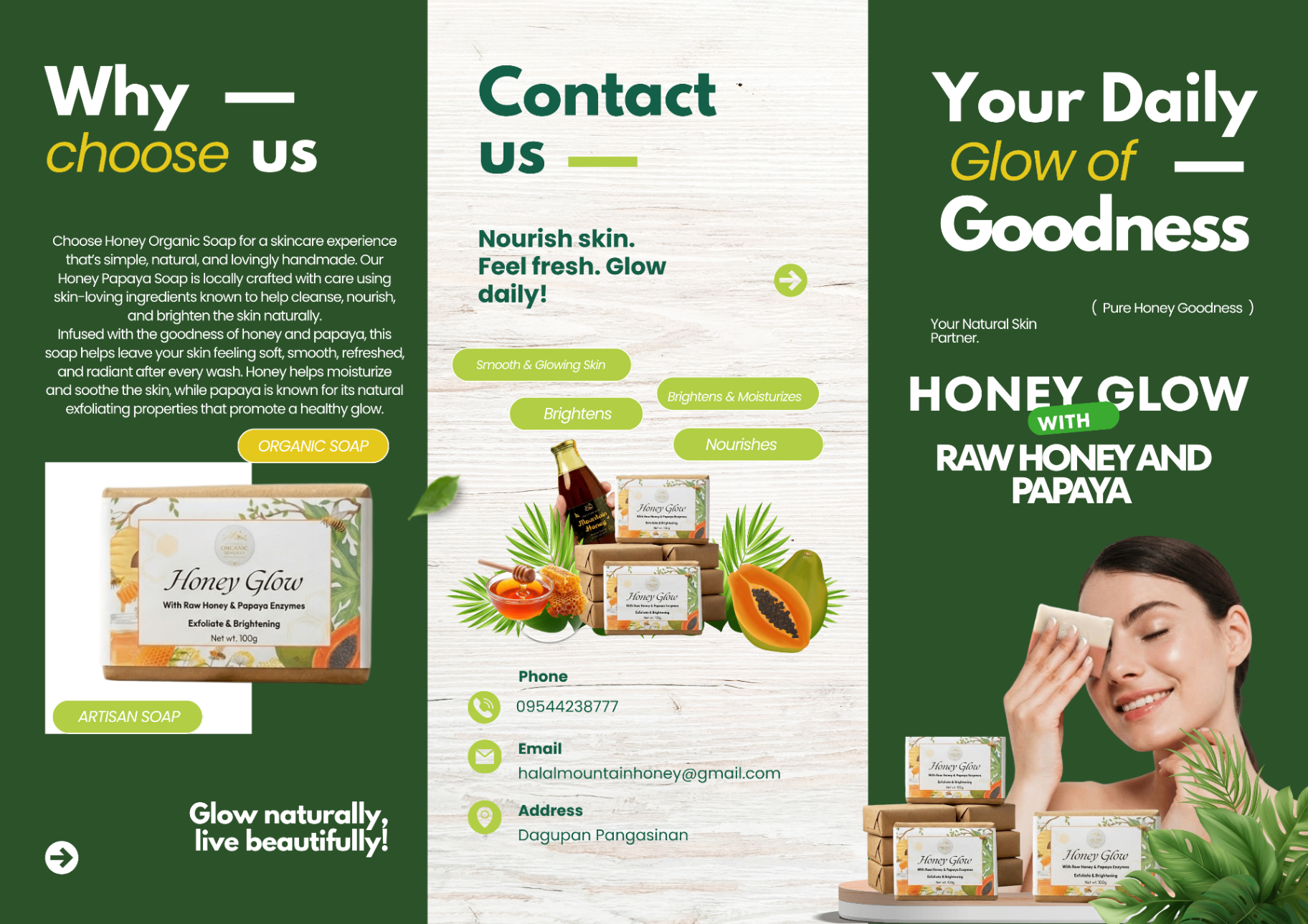 Honey Glow Contact Poster