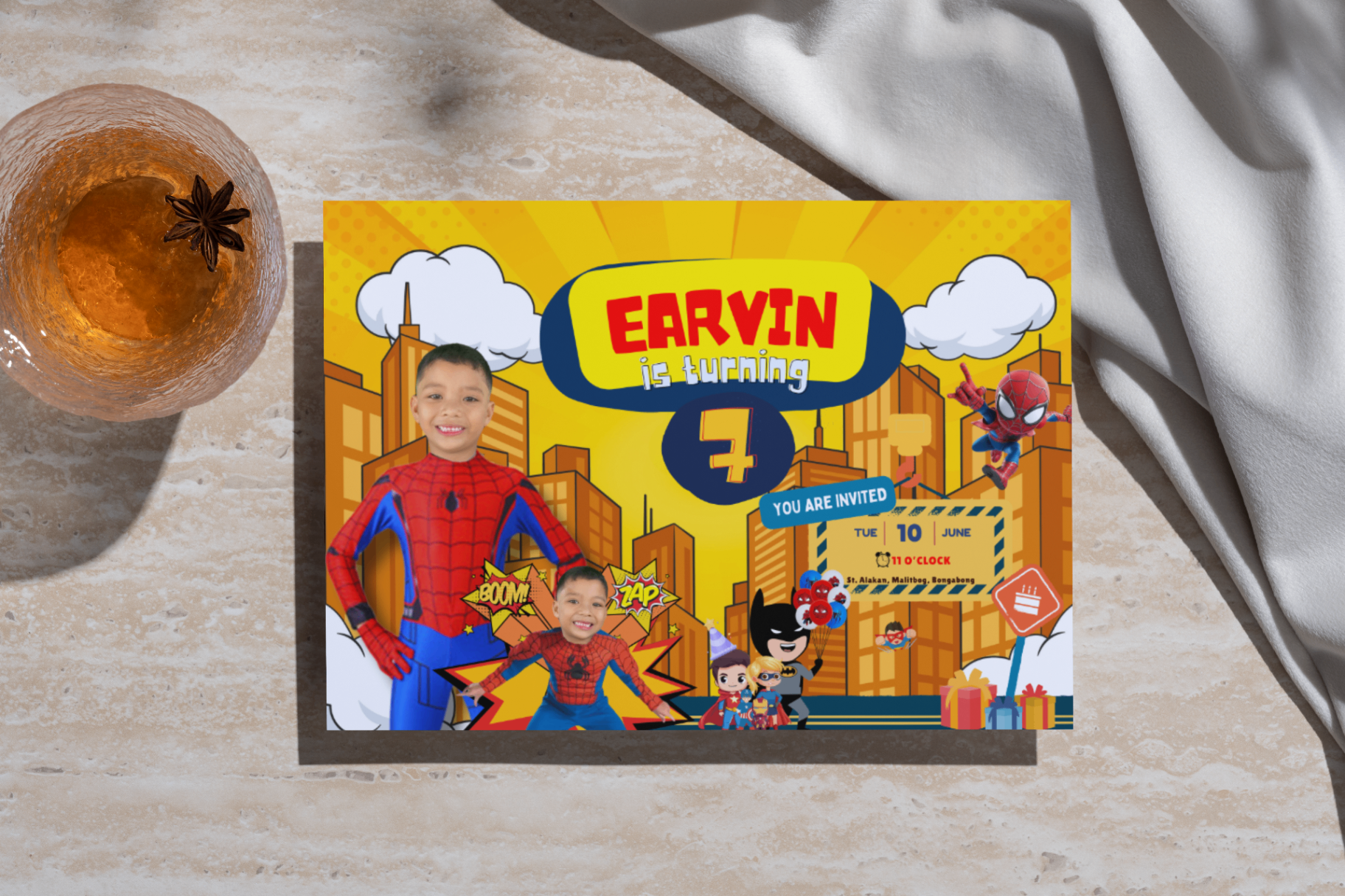 Spiderman Birthday Layout